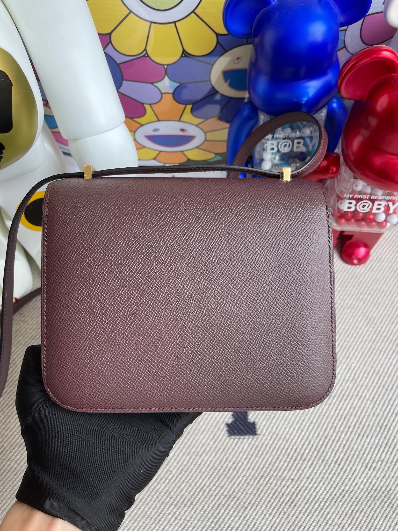 에르메스 콘스탄스18 브라운 금장 앱송